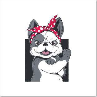 FRENCH BULLDOG GIRL Posters and Art